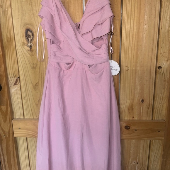 Milk & Honey Dresses & Skirts - Elegant Pink Ruffled Maxi Dress